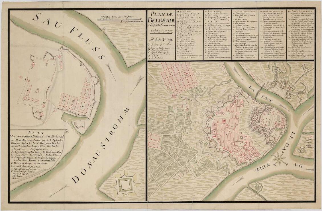 1738. - Plan de Belgrade a la fin de l annee 1738  .jpg