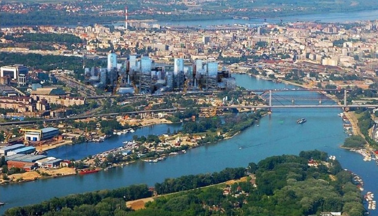 Beograd na vodi leva obala Save.jpg