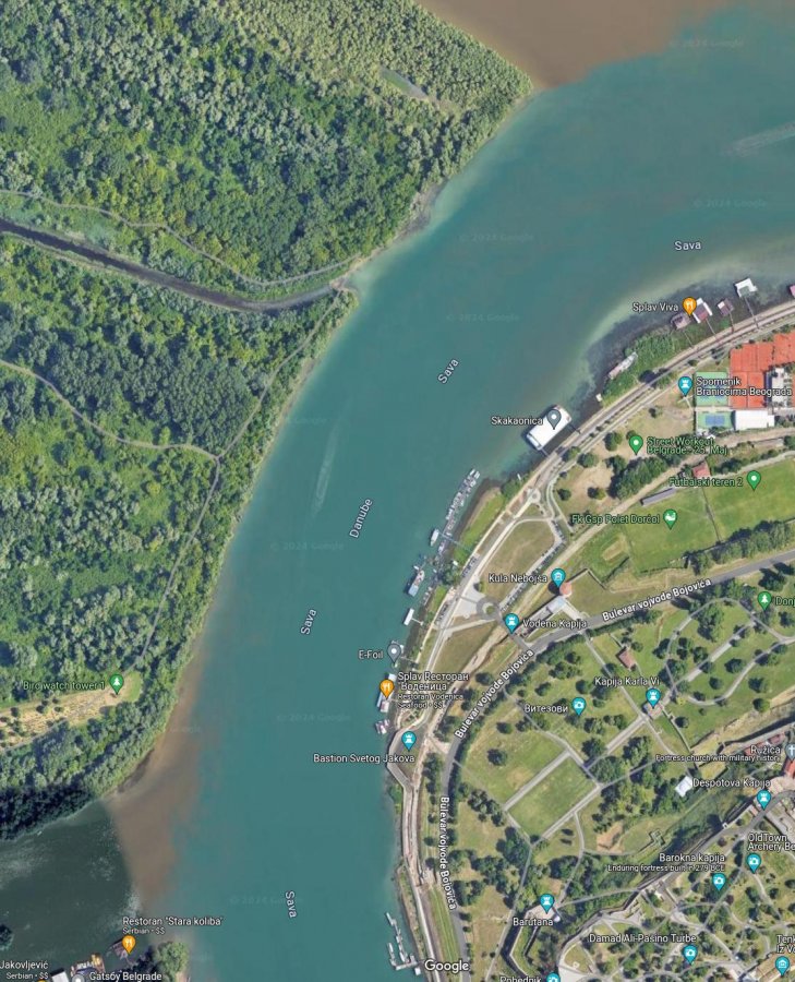 Google map, ime reke je i Sava i Dunav istovremeno.jpg