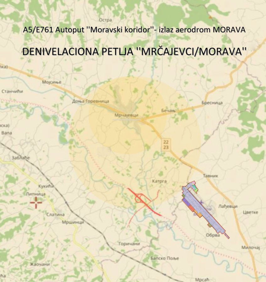 Moravski koridor - denivelaciona petlja i izlaz Mrcajevci-Morava.jpg