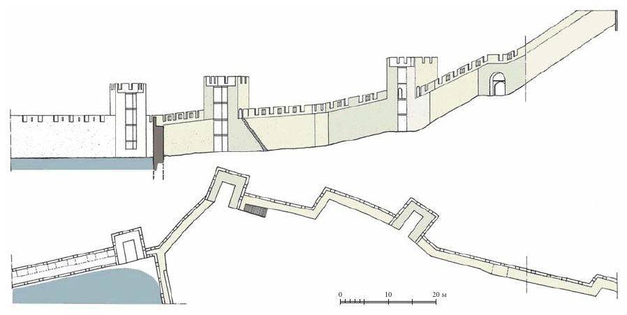 Podgradje, deo Severnog bedema posle dogradnje pocetkom 15. veka.jpg